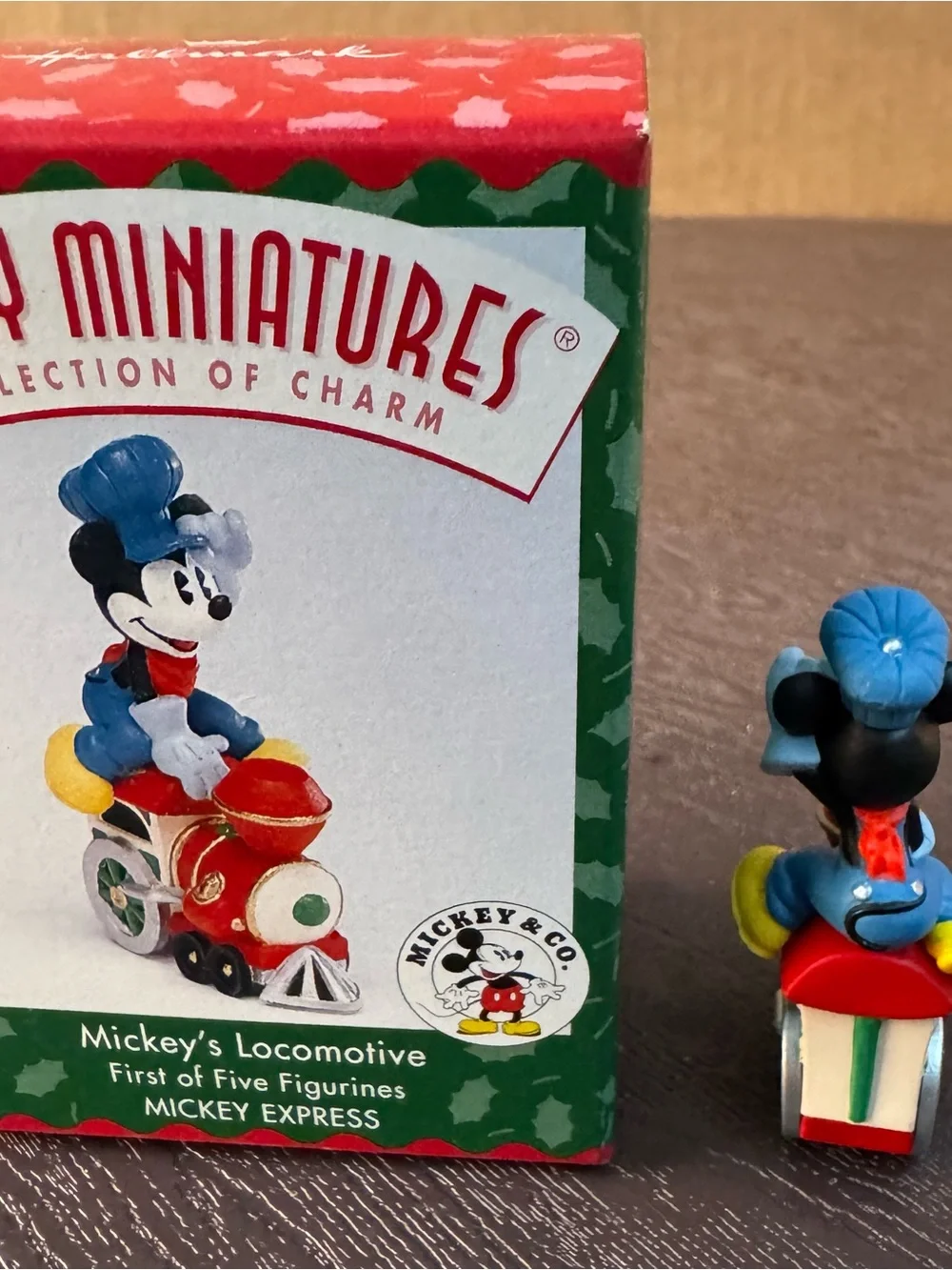 Hallmark Mickey Mouse Locomotive Figurine - Red & Blue